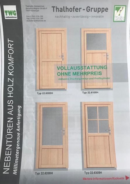 Nebeneingangstür Holz